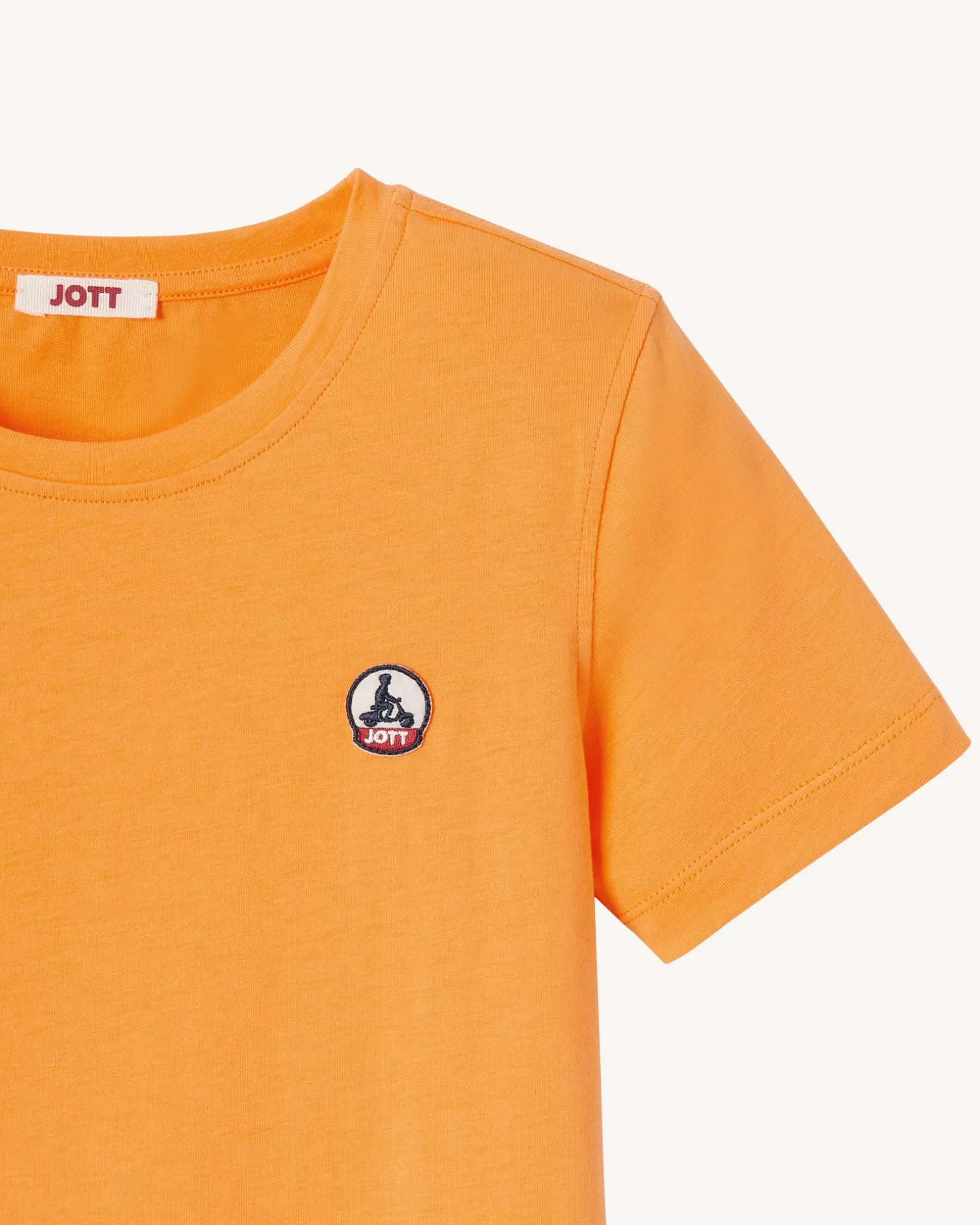 Kids JOTT Apricot Round Neck Cotton T-Shirt For Children Rio
