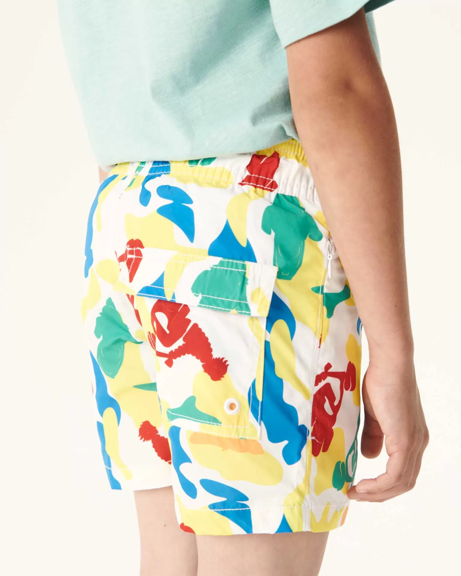 Kids JOTT Cassis Children'S Multicolored Camo Swim Shorts