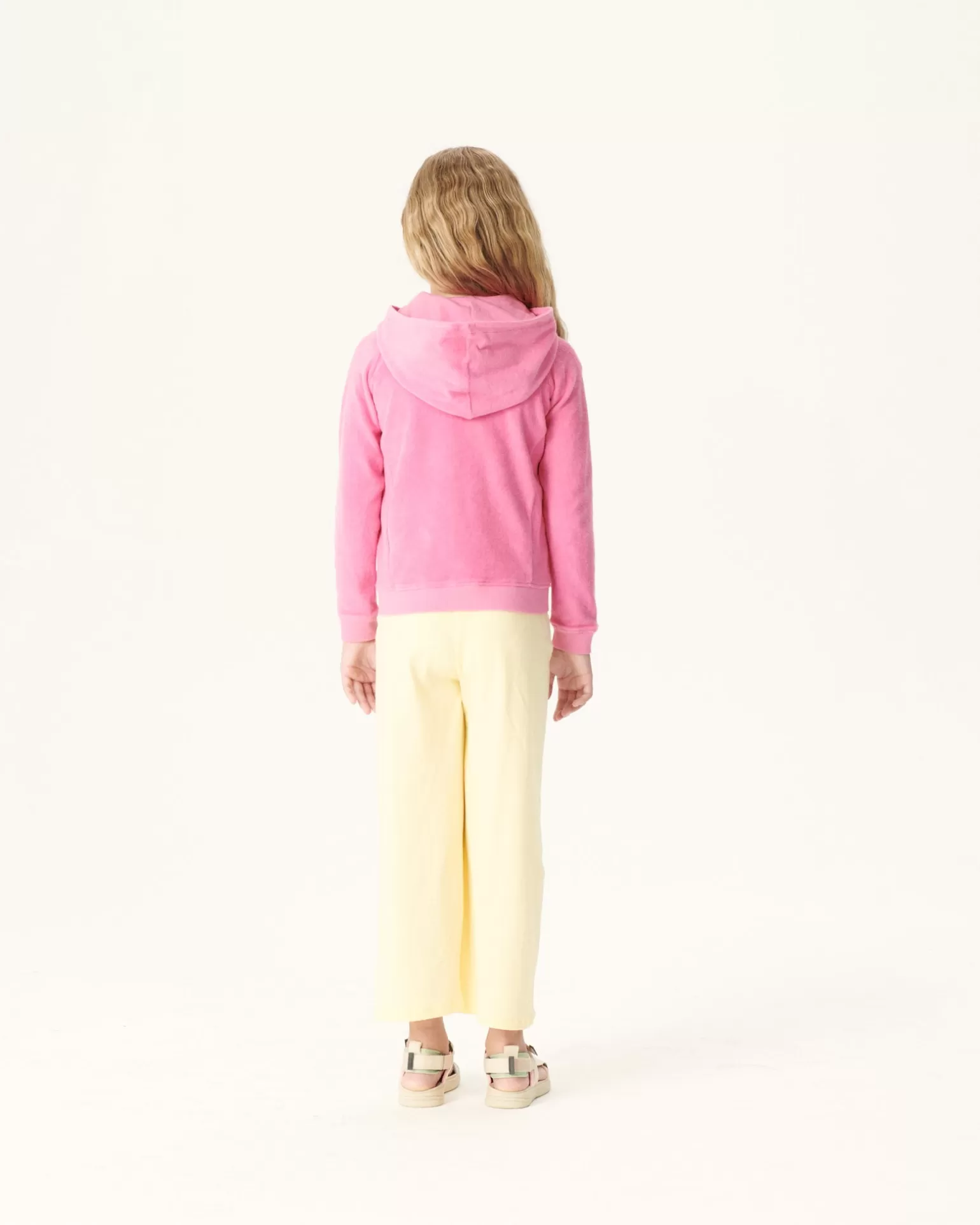 Kids JOTT Cotton Terry Zipped Jacket Intense Pink For Children Volta