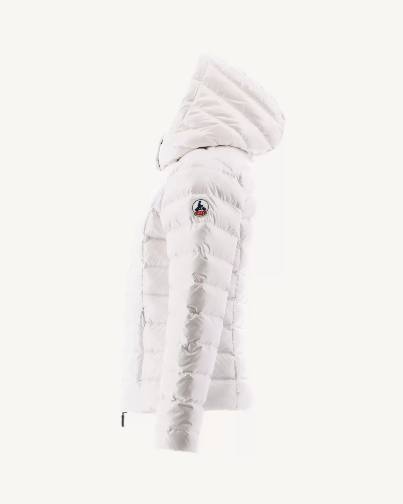 Kids JOTT Lacquered Hooded Down Jacket For Children Grand Froid White Opal