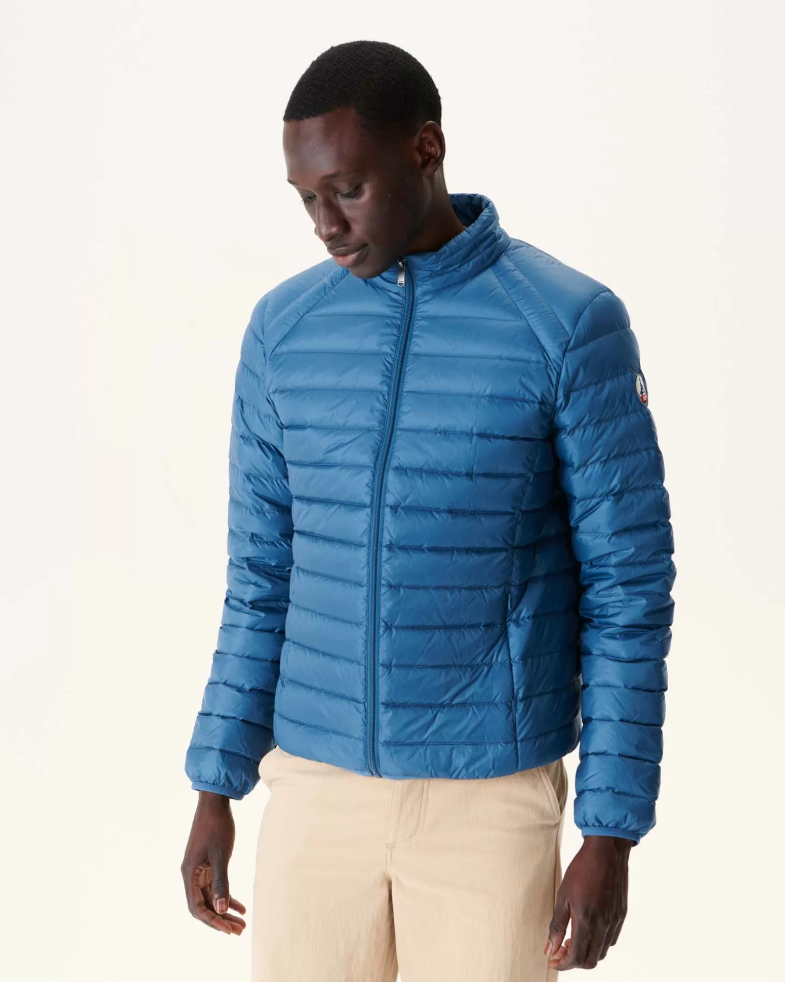 Men JOTT Light Down Jacket Denim Blue Mat