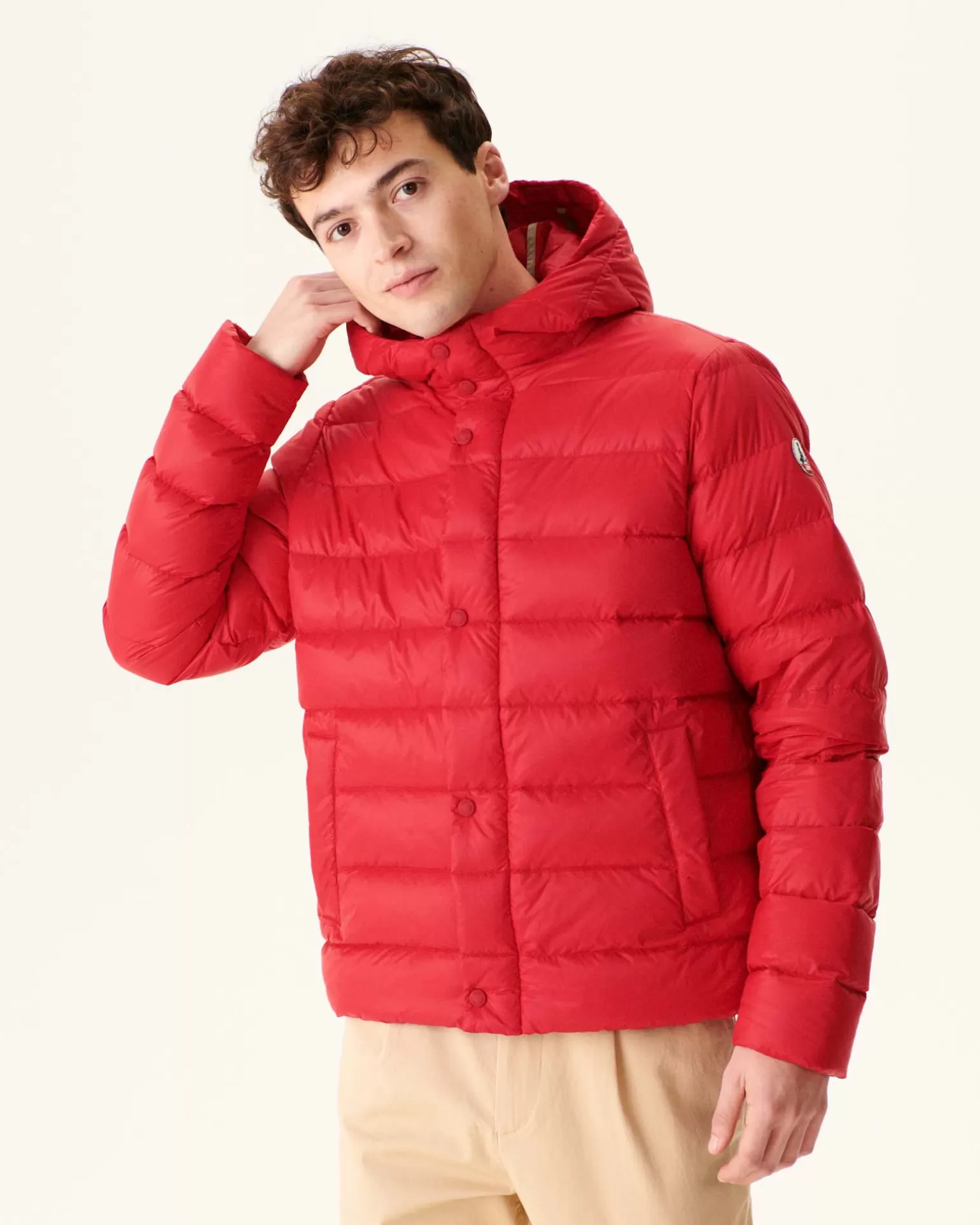 Men JOTT Red Jorge Hooded Puffer Jacket