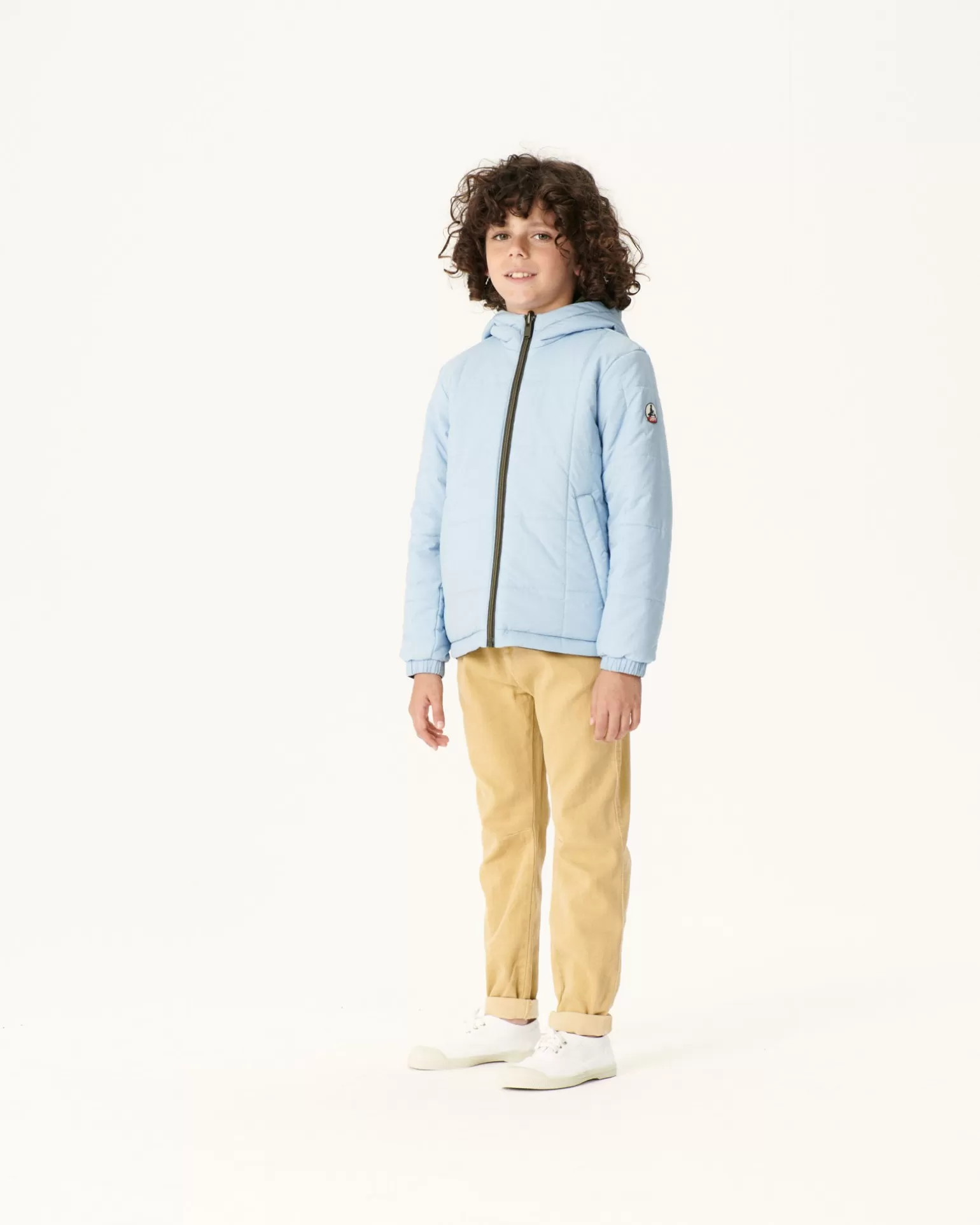 Kids JOTT Reversible Ultralight Down Jacket With Hood Army/Light Blue Child Ross