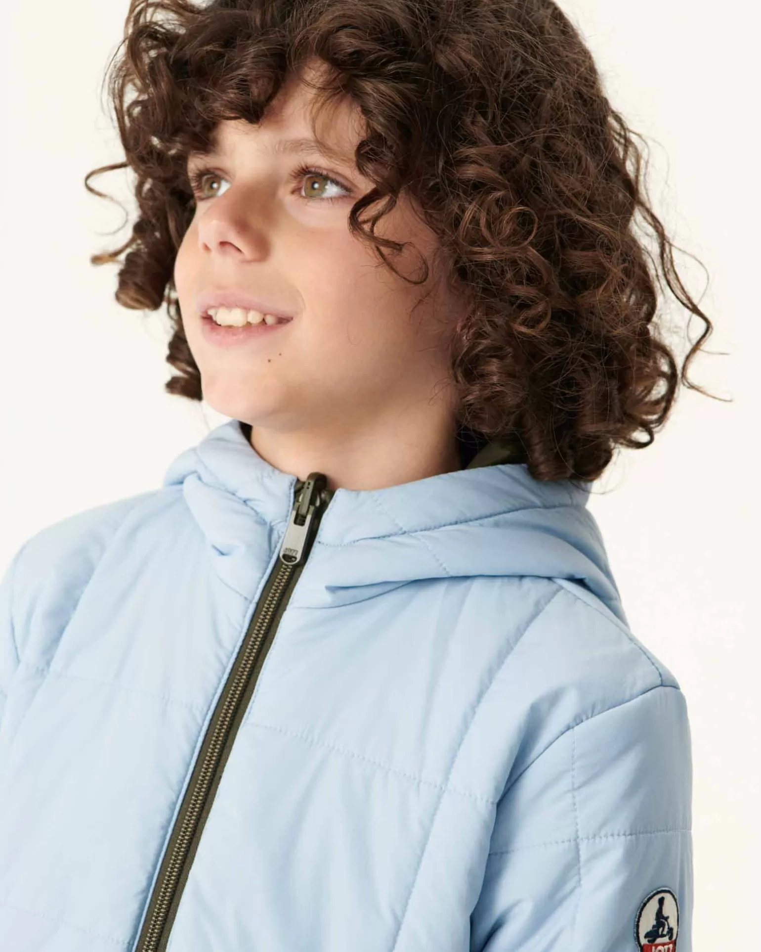 Kids JOTT Reversible Ultralight Down Jacket With Hood Army/Light Blue Child Ross
