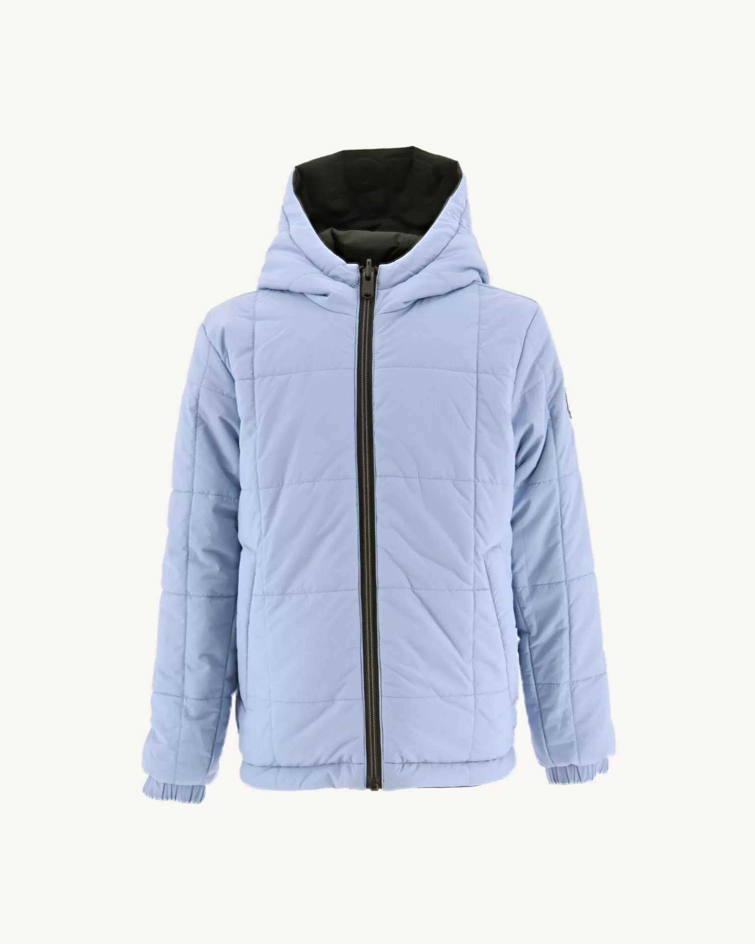 Kids JOTT Reversible Ultralight Down Jacket With Hood Army/Light Blue Child Ross
